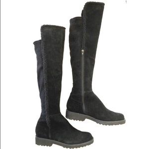 juno faux shearling stretch boot